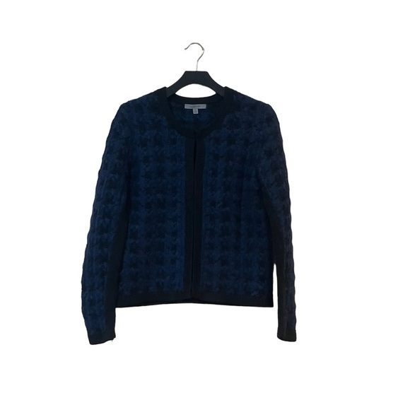 Classiques Entier Mohair Alpaca Blend Houndstooth Cardigan - Picture 1 of 8